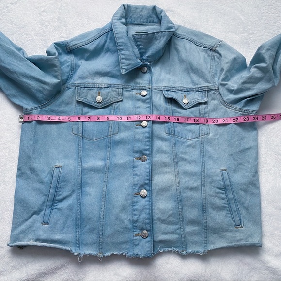 Raw Hem Lightweight Jean Jacket JR.Plus - Picture 5 of 9